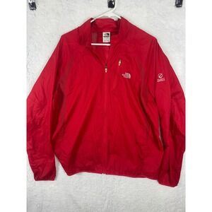 The North Face Red Packable Windbreaker Jacket